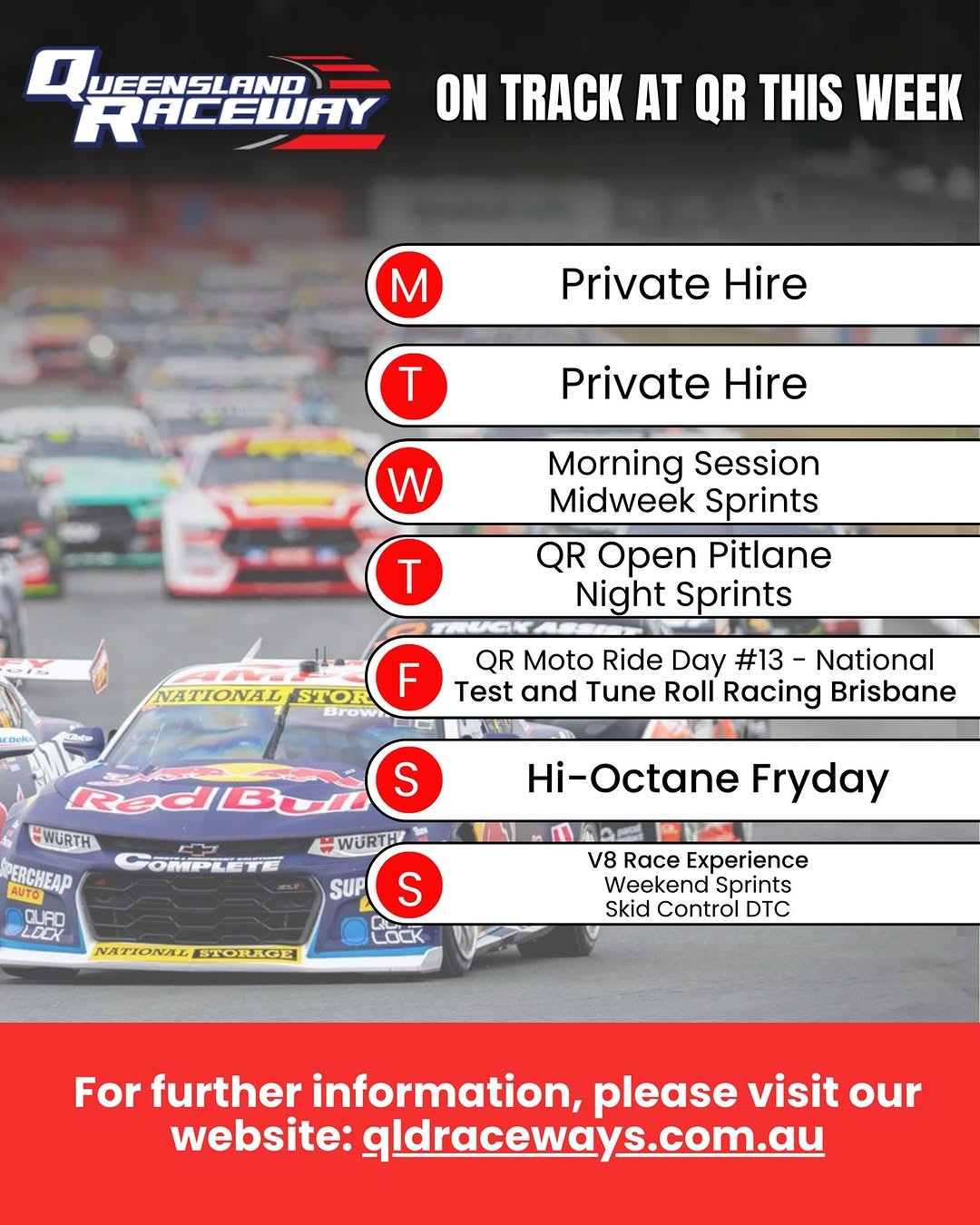 Roll Racing Brisbane — JDM/Muscle track day in Brisbane, QLD on Friday 10 July 2026