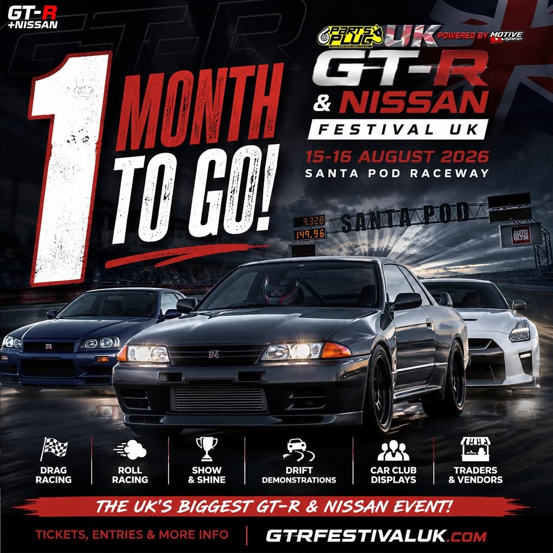 GT-R & Nissan Festival UK — JDM spectator event in International on Saturday 15 August 2026