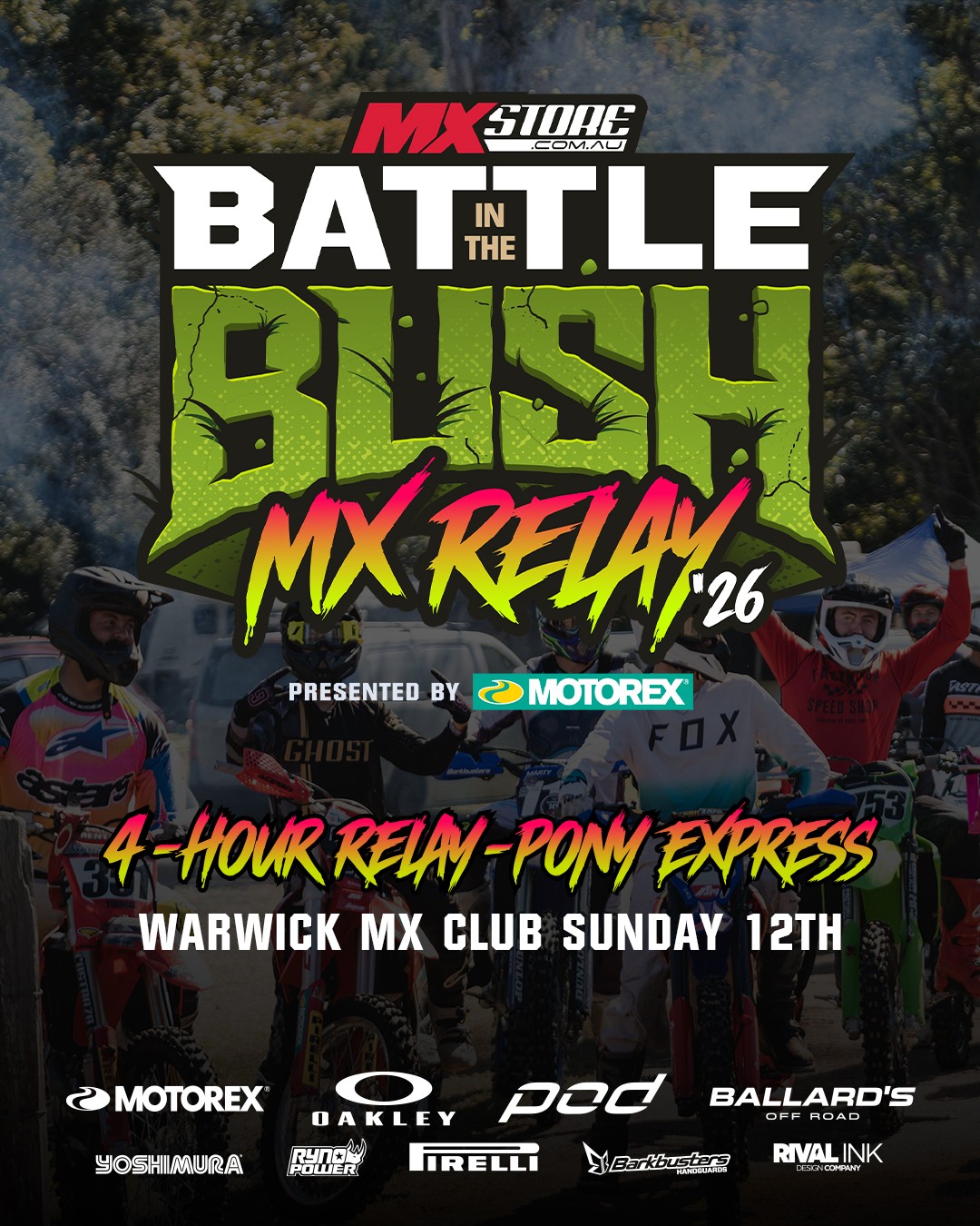 Battle In The Bush MX Relay — 4x4 track day in Brisbane, QLD on Sunday 12 July 2026
