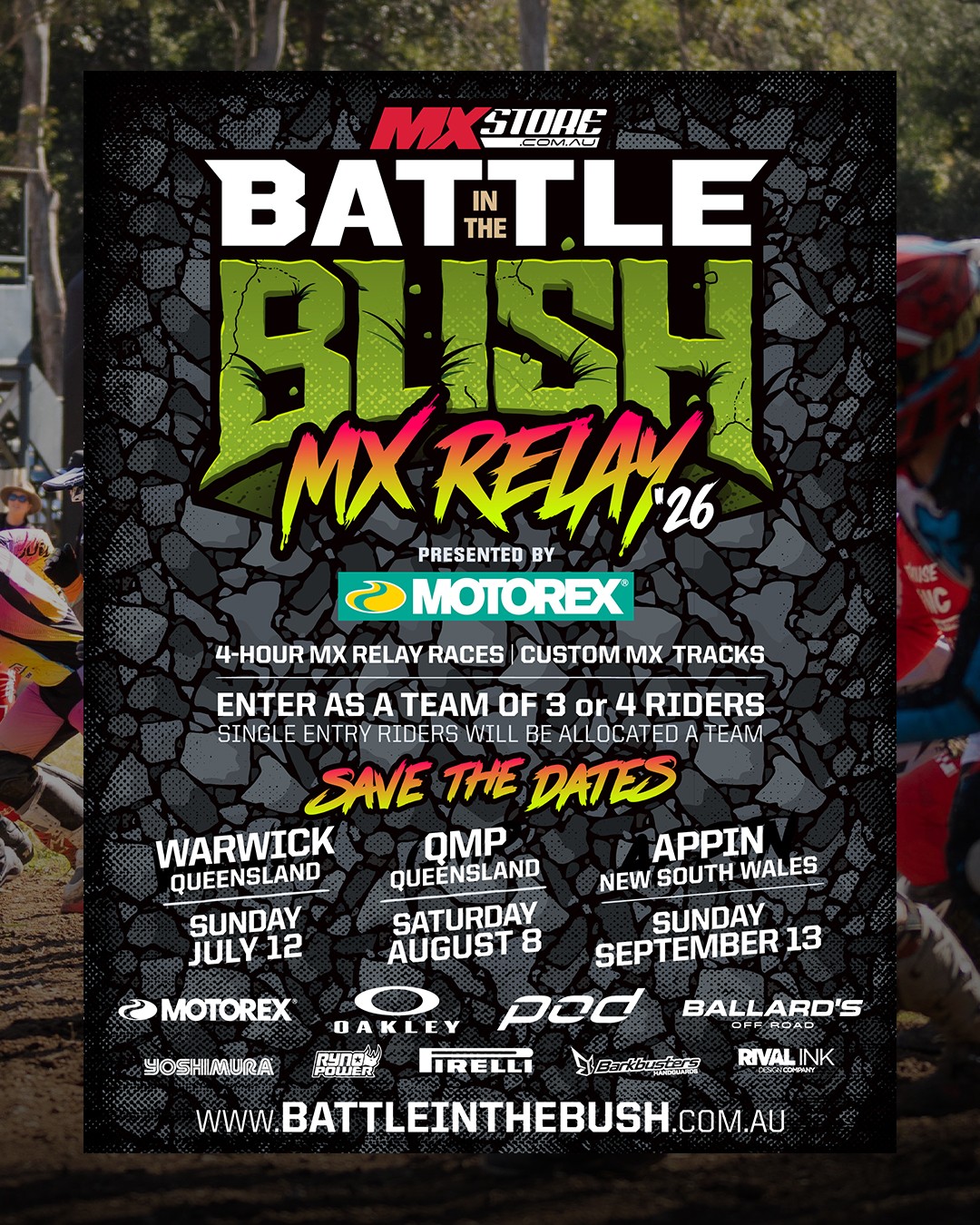 Battle In The Bush MX Relay - Round 2 — 4x4 track day in Brisbane, QLD on Saturday 8 August 2026