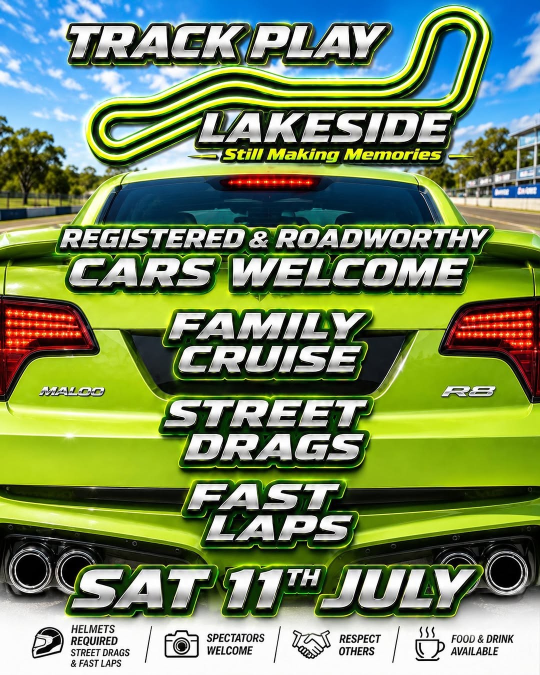 Track Play — Muscle track day in Brisbane, QLD on Saturday 11 July 2026