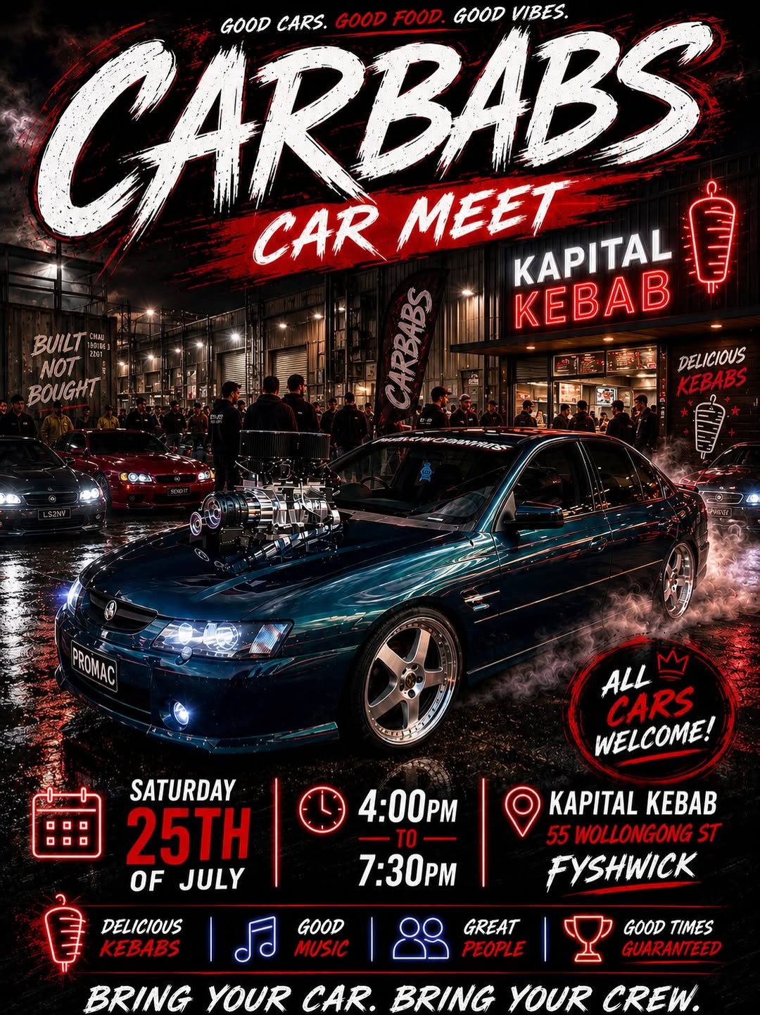 Carbabs Car Meet — Muscle car meet in Canberra, NSW on Saturday 25 July 2026