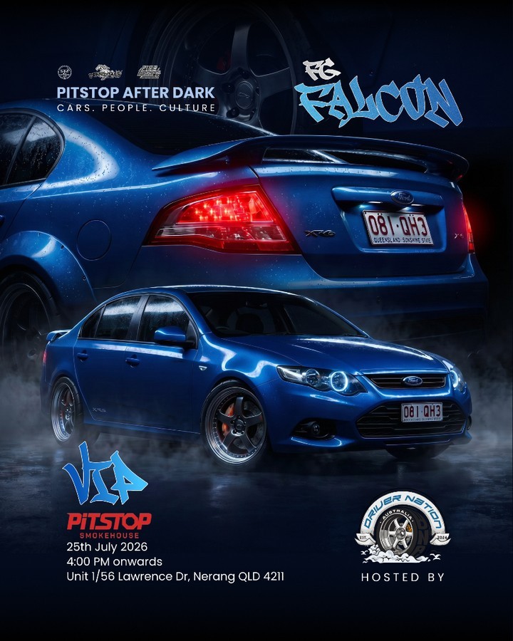 Pitstop After Dark — Muscle car meet in Gold Coast, QLD on Saturday 25 July 2026