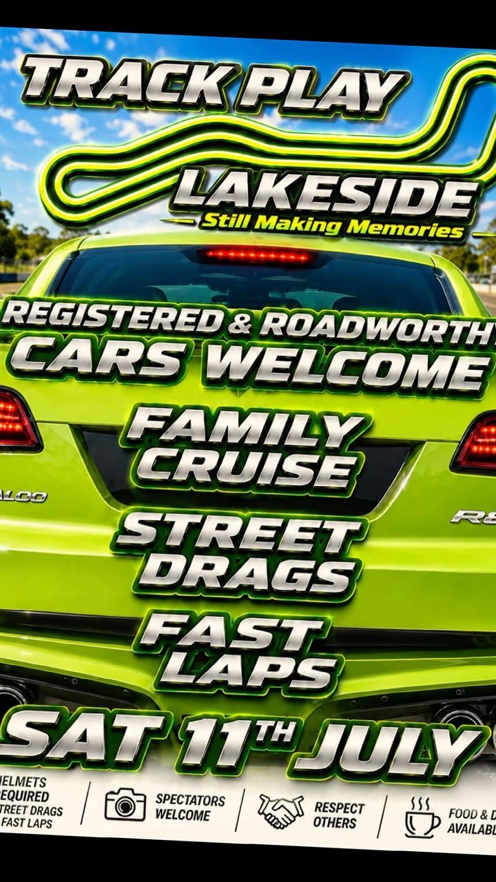 Track Play — JDM/Muscle track day in Brisbane, QLD on Saturday 11 July 2026