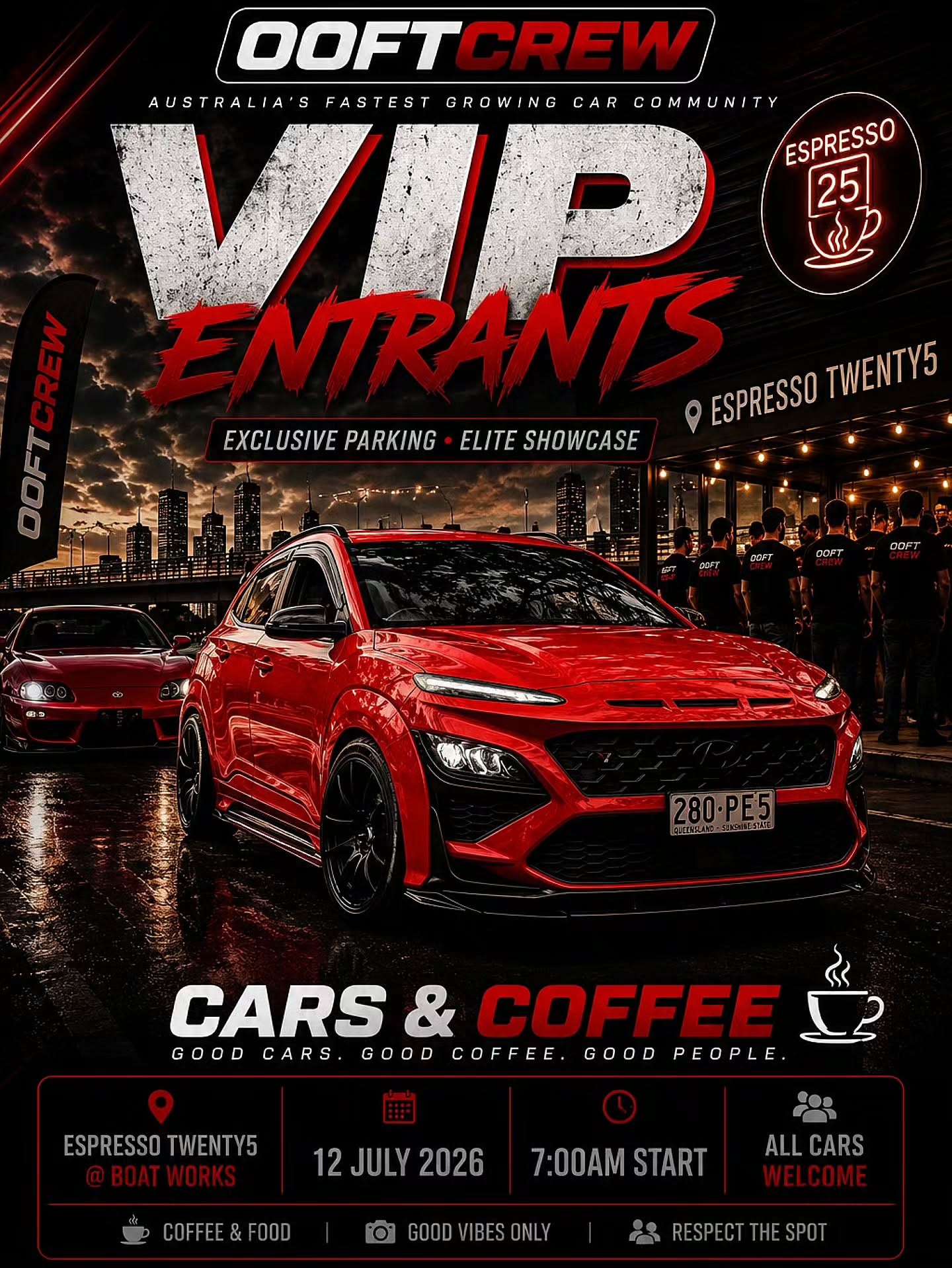 Ooft Crew Cars & Coffee — Classic/Euro car meet in Gold Coast, QLD on Sunday 12 July 2026