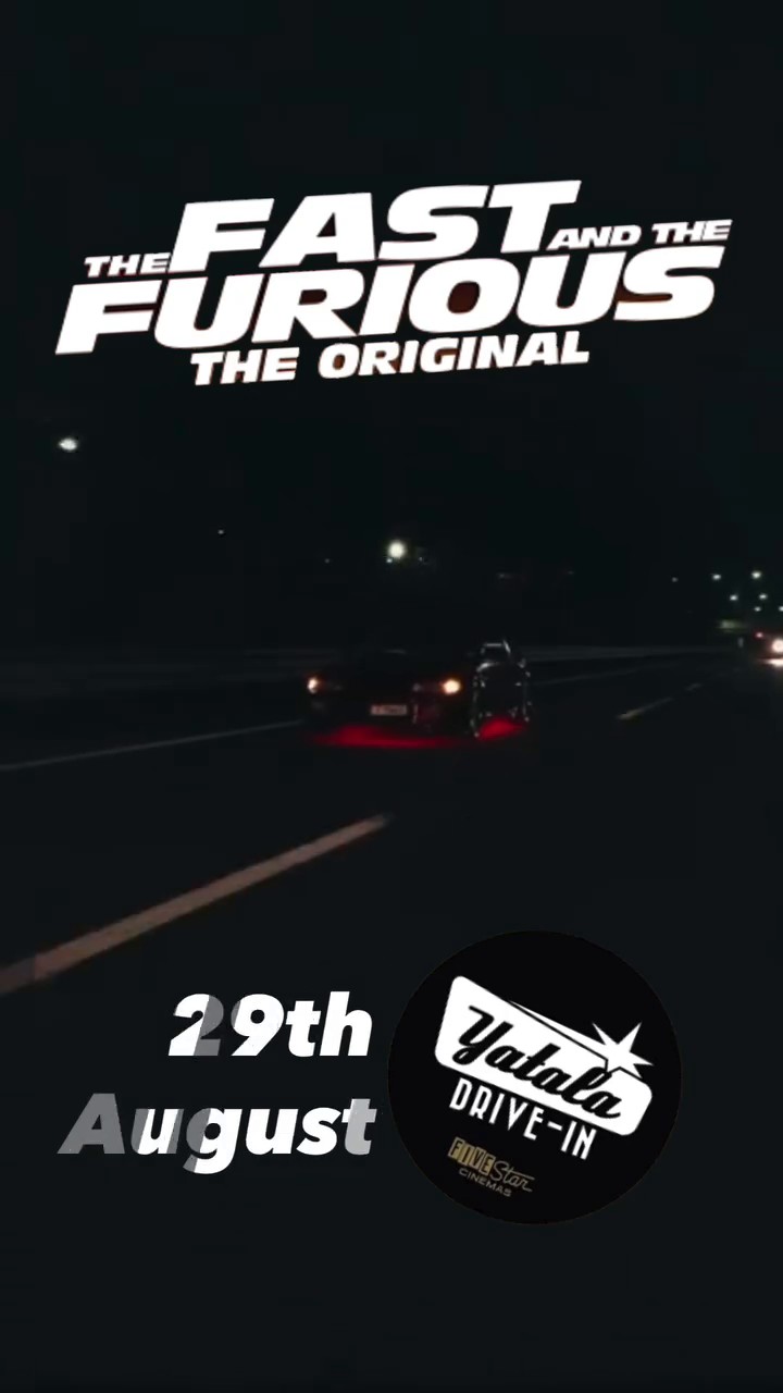 The Fast and the Furious at Yatala Drive-In — JDM/Muscle car meet in Gold Coast, QLD on Saturday 29 August 2026