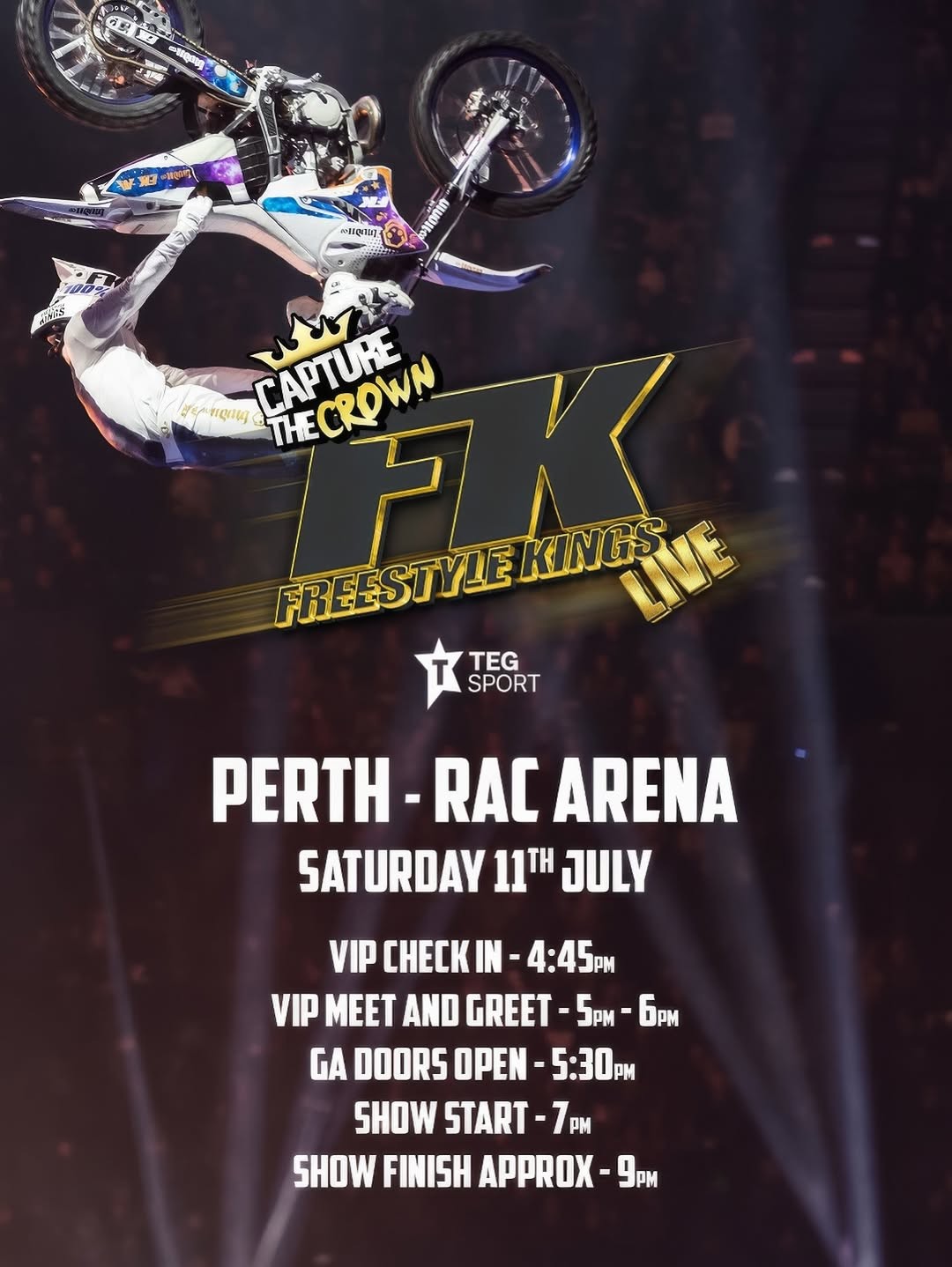 Freestyle Kings Live — spectator event in Perth, WA on Saturday 11 July 2026