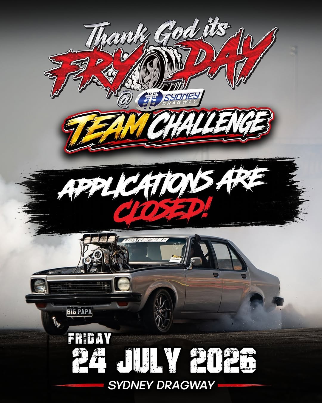 Thank God It's Fryday Team Challenge — Muscle spectator event in Sydney, NSW on Friday 24 July 2026