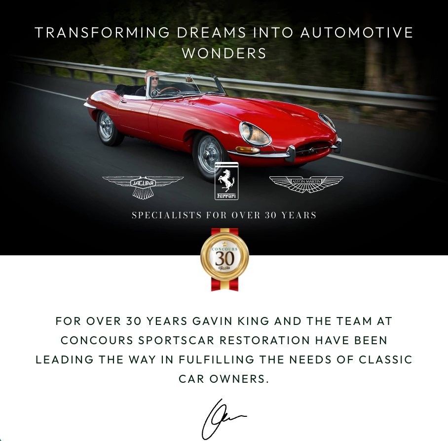 Visit to Concours Sportscar Restoration — Classic/Exotic car meet in Central Coast, NSW on Saturday 22 August 2026