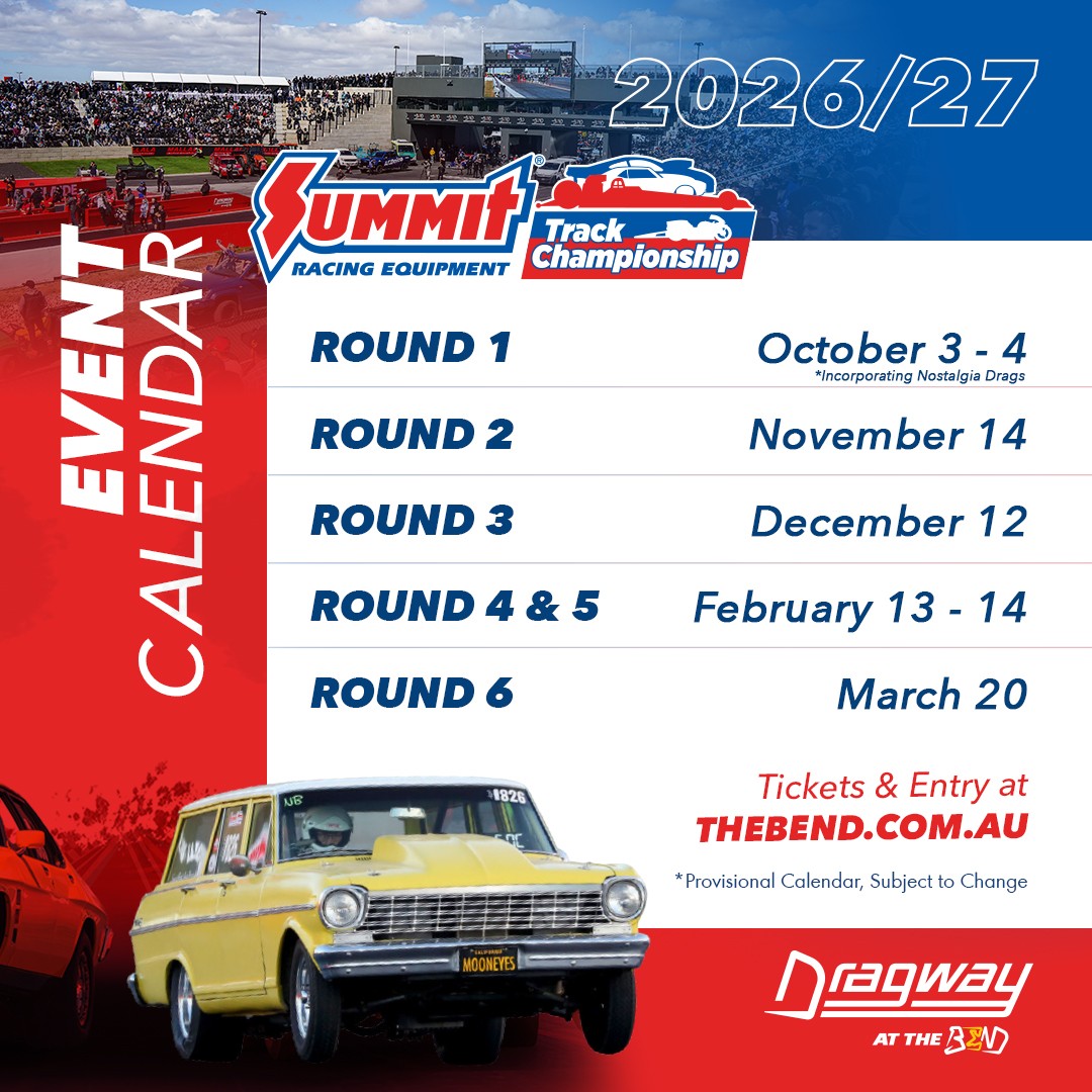 Summit Racing Equipment Track Championship — Muscle track day in Adelaide, SA on Saturday 3 October 2026