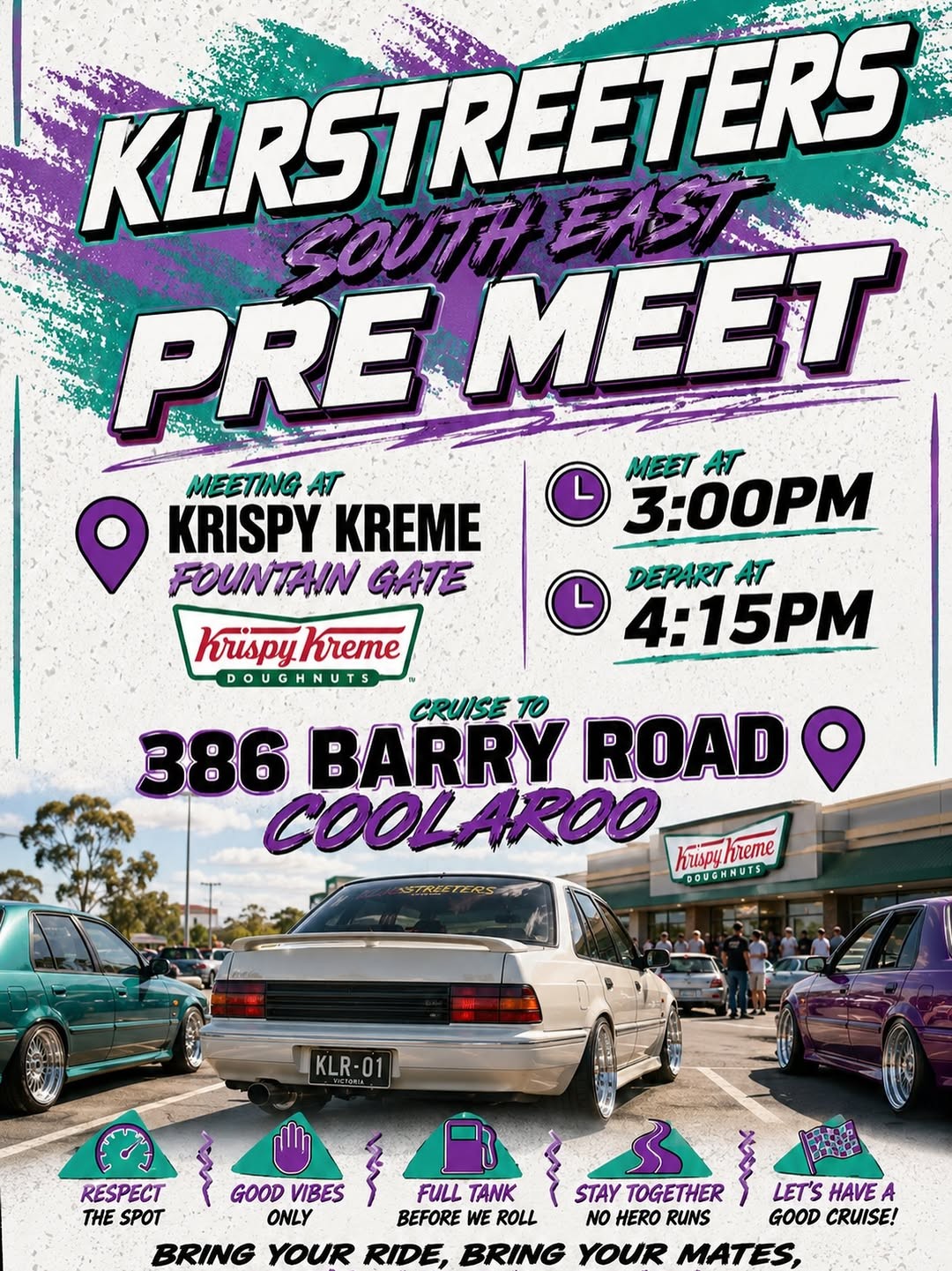KLRSTREETERS South East Pre Meet — Muscle car meet in Melbourne, VIC on Saturday 11 July 2026