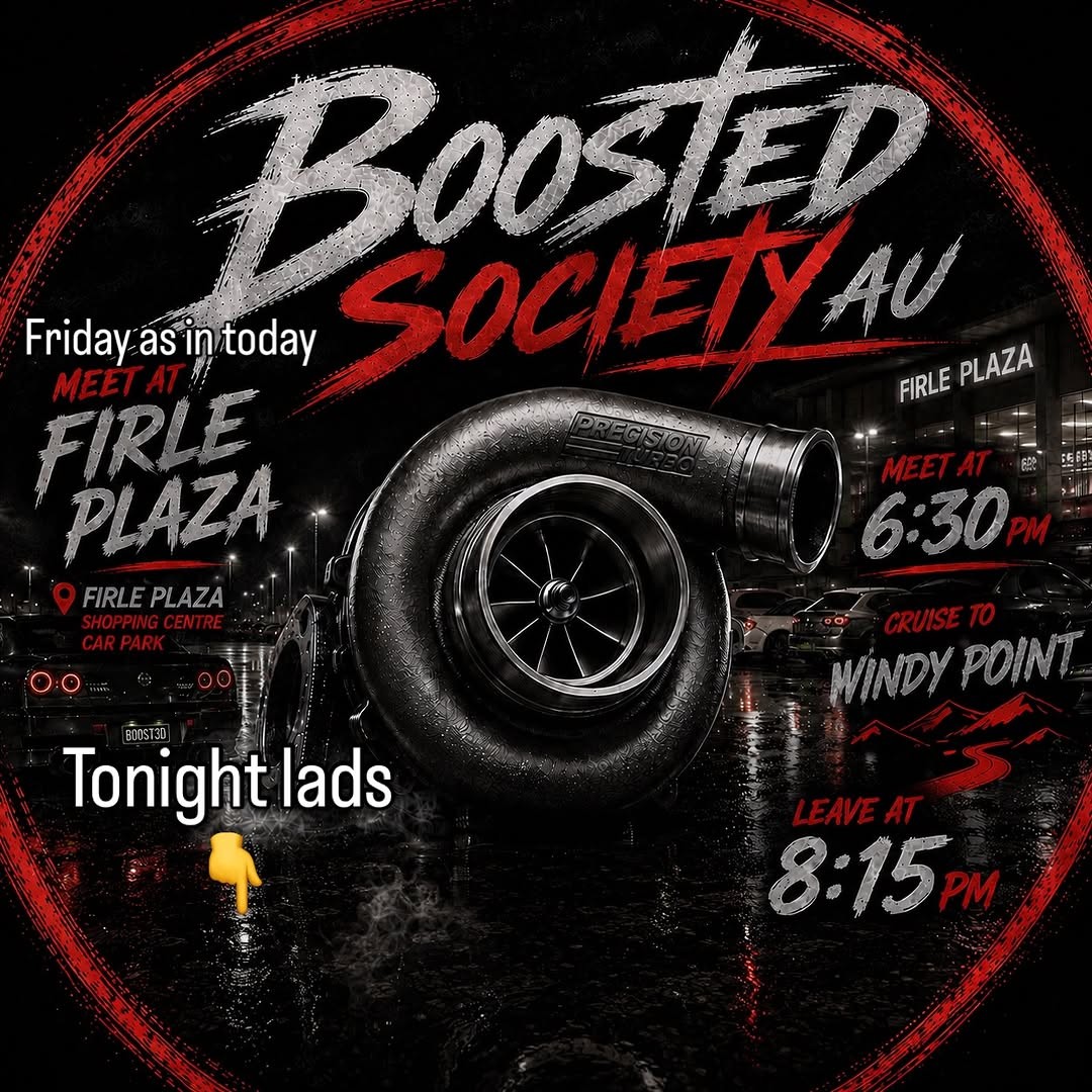 Boosted Society AU Meet & Cruise — JDM car meet in Adelaide, SA on Friday 10 July 2026