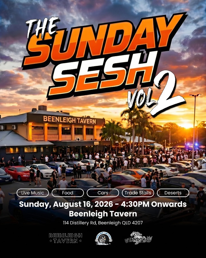 The Sunday Sesh Vol 2 — car meet in Brisbane, QLD on Sunday 16 August 2026