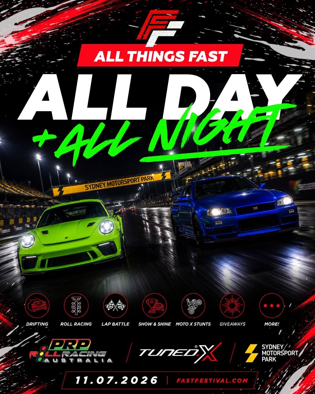 Fast Festival — JDM/Muscle spectator event in Sydney, NSW on Saturday 11 July 2026