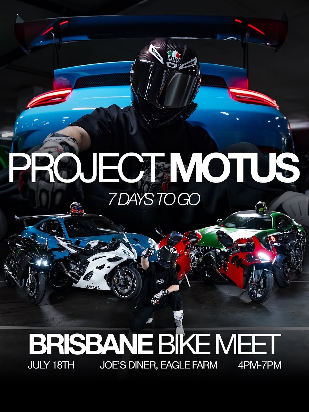 Project MOTUS Vol. 2: Brisbane Bike Meet — Exotic car meet in Brisbane, QLD on Saturday 18 July 2026