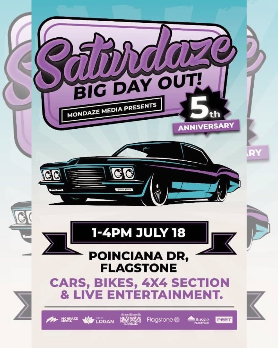Saturdaze Big Day Out — Stance/4x4 car meet in Brisbane, QLD on Saturday 18 July 2026