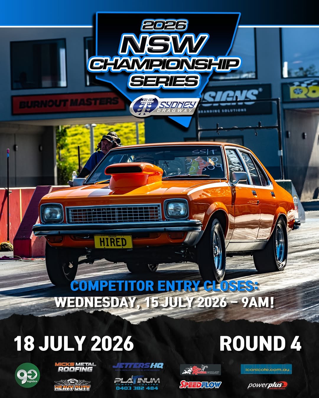 NSW Championship Series Round 4 — Muscle track day in Sydney, NSW on Saturday 18 July 2026