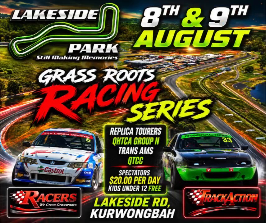 Grass Roots Race Meeting — Muscle spectator event in Brisbane, QLD on Saturday 11 July 2026