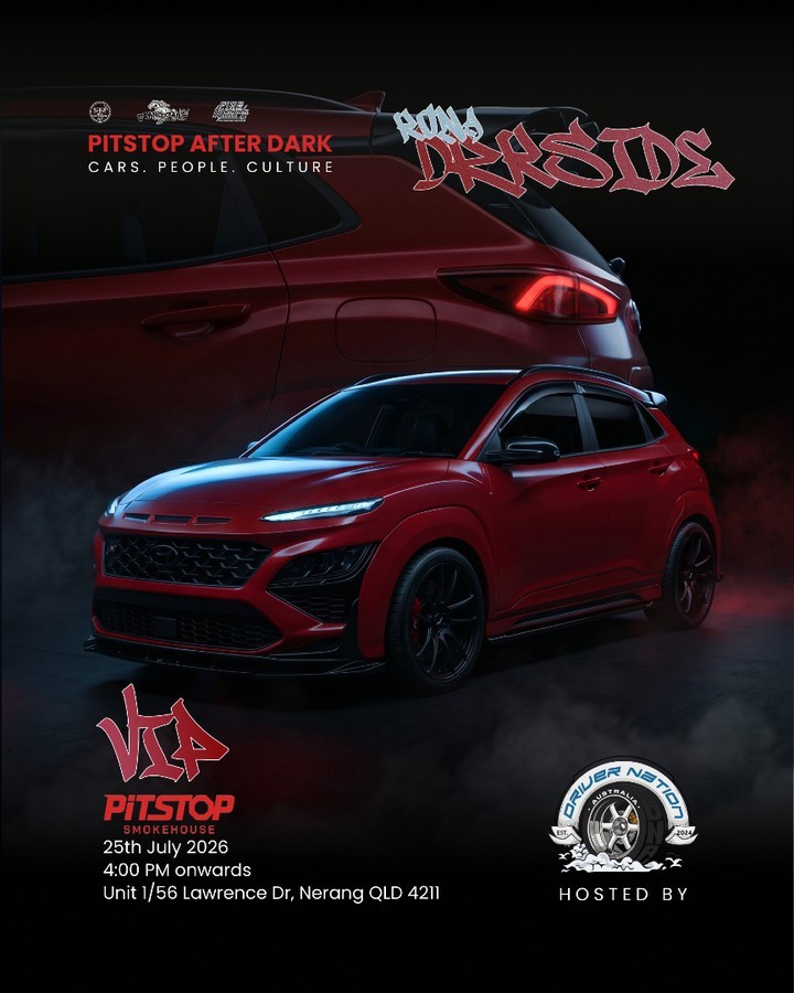 Pitstop After Dark — car meet in Gold Coast, QLD on Saturday 25 July 2026