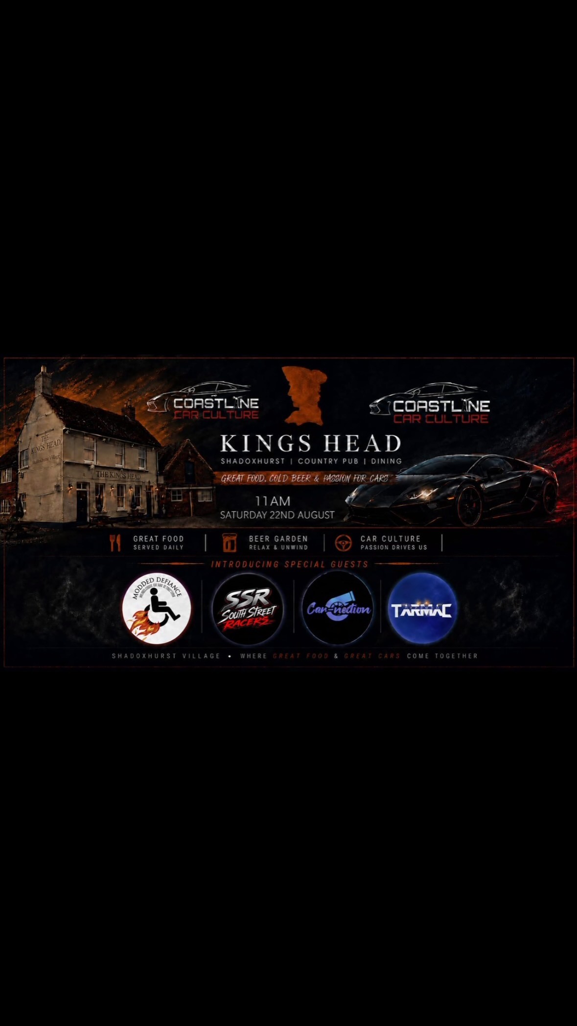 Coastline Car Culture at Kings Head — JDM/Stance car meet in International on Saturday 22 August 2026