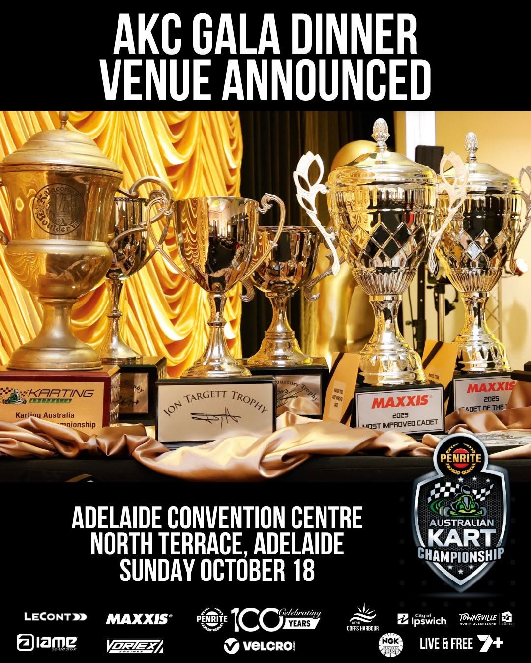 AKC Gala Dinner — car meet in Adelaide, SA on Sunday 18 October 2026