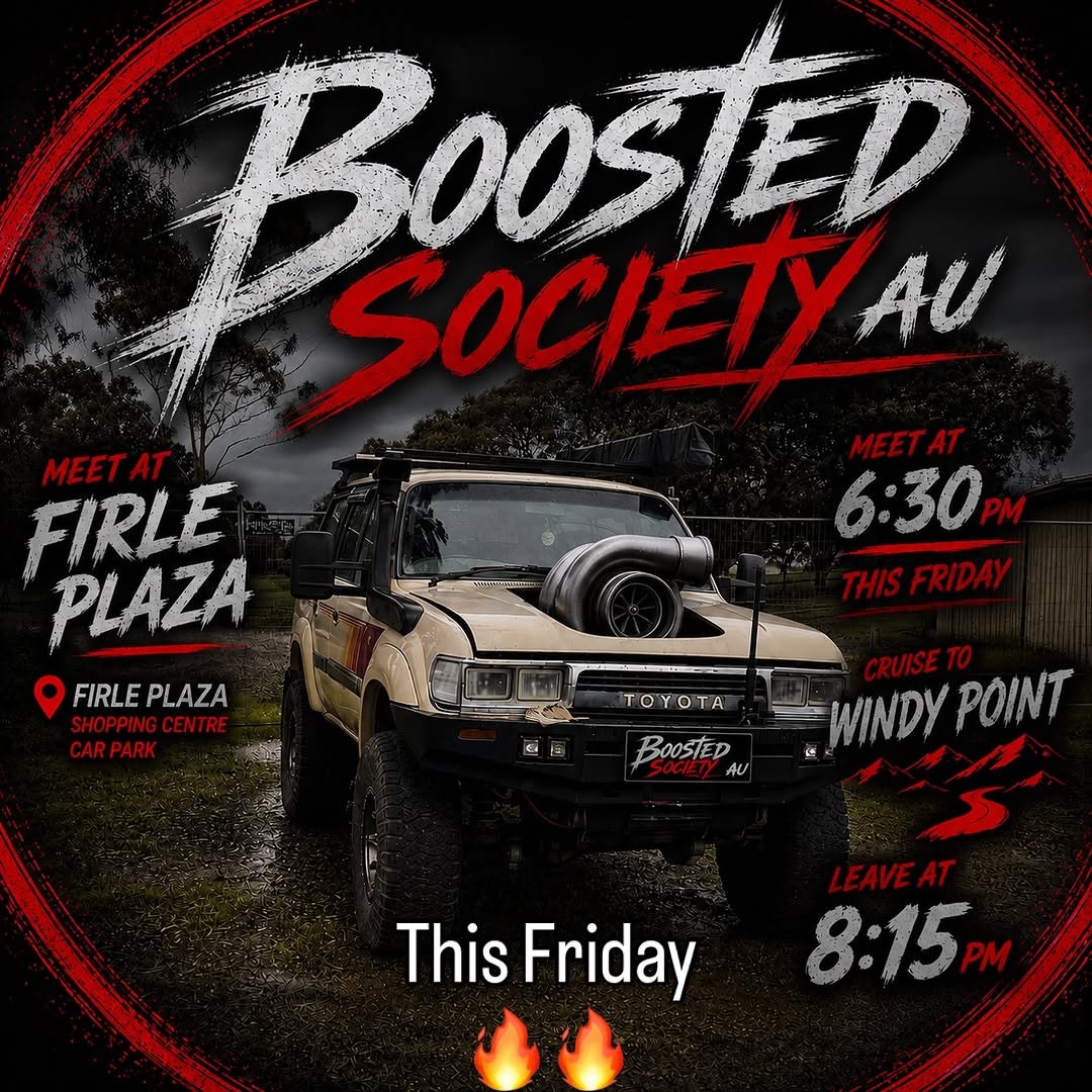Boosted Society AU Meet & Cruise — JDM/4x4 car meet in Adelaide, SA on Friday 17 July 2026