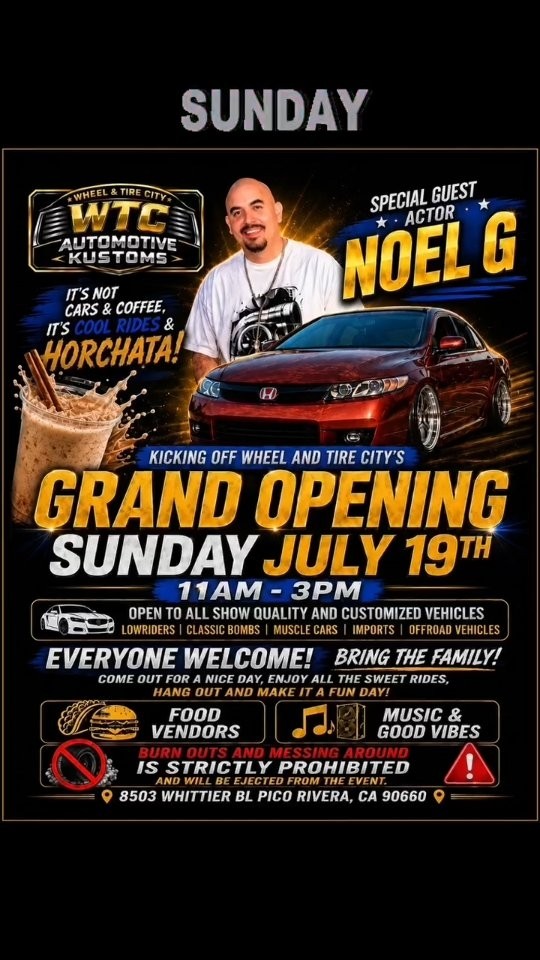 WTC Automotive Kustoms Grand Opening — Classic/Muscle car meet in International on Sunday 19 July 2026