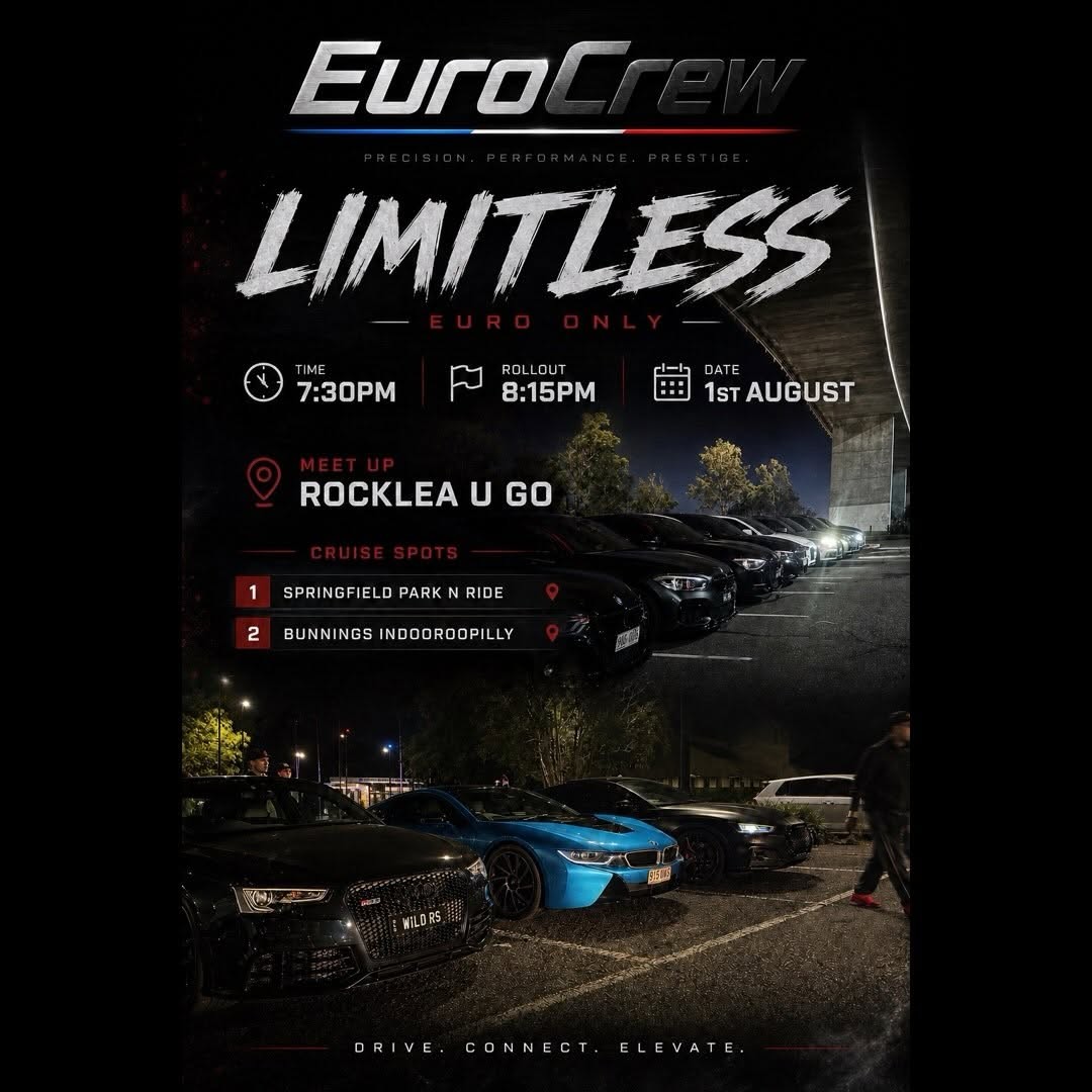 Limitless — Euro car meet in Brisbane, QLD on Saturday 1 August 2026