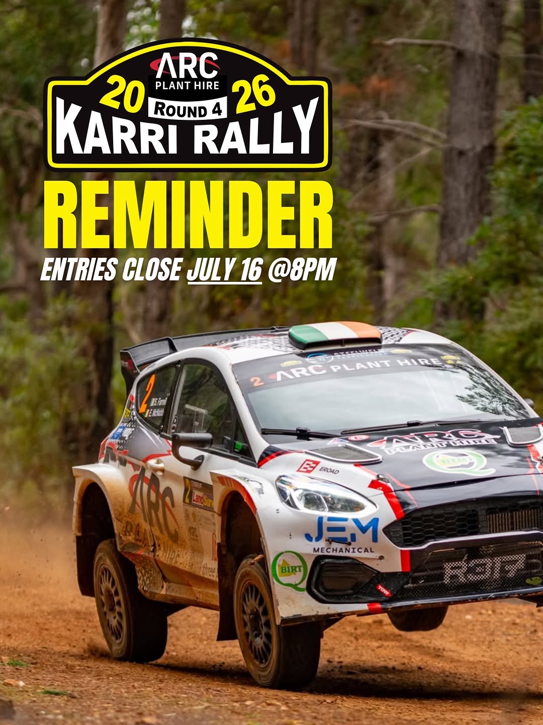 ARC Plant Hire Karri Rally — spectator event in Perth, WA on Friday 24 July 2026