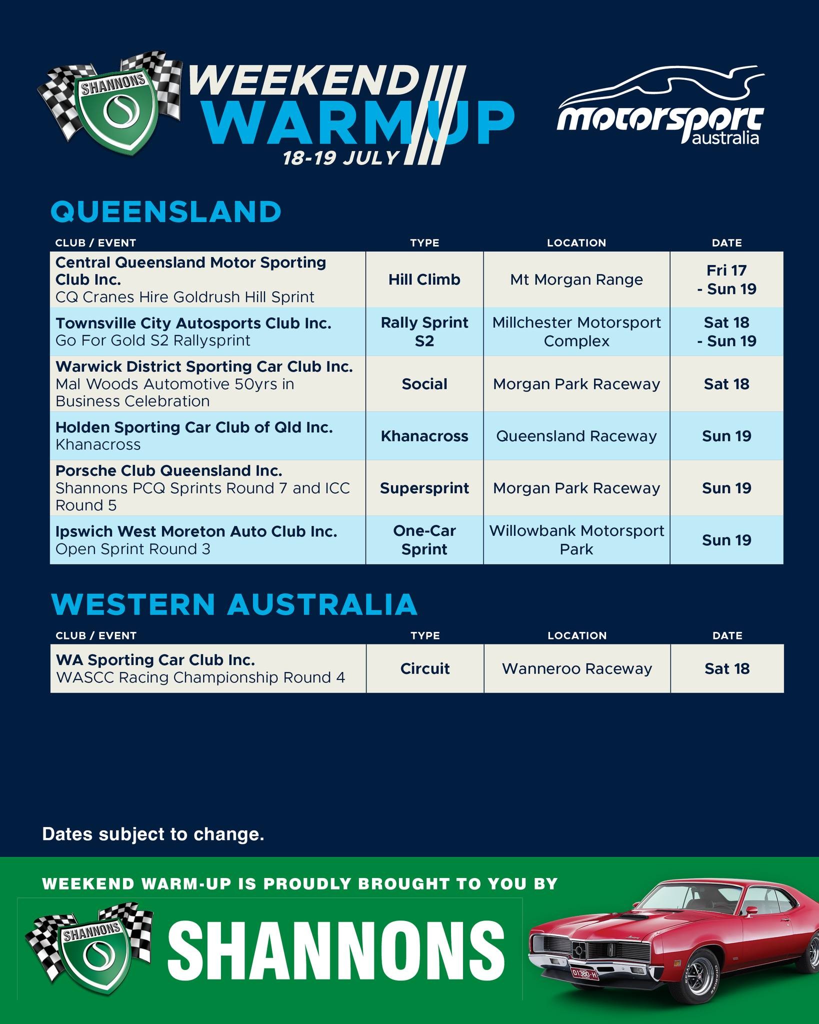 Mal Woods Automotive 50yrs in Business Celebration — Muscle/Classic car meet in Brisbane, QLD on Saturday 18 July 2026