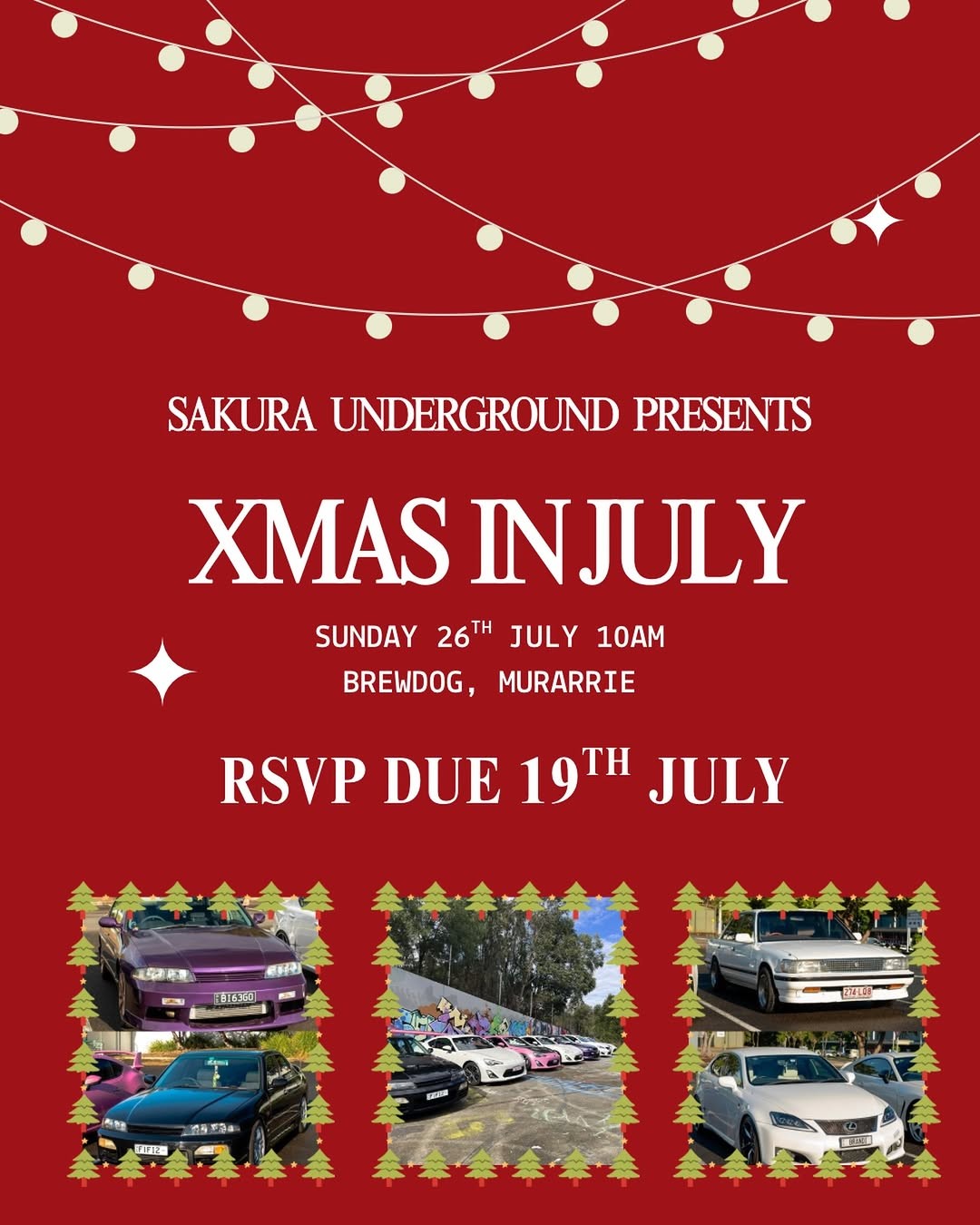 Xmas In July — JDM car meet in Brisbane, QLD on Sunday 26 July 2026
