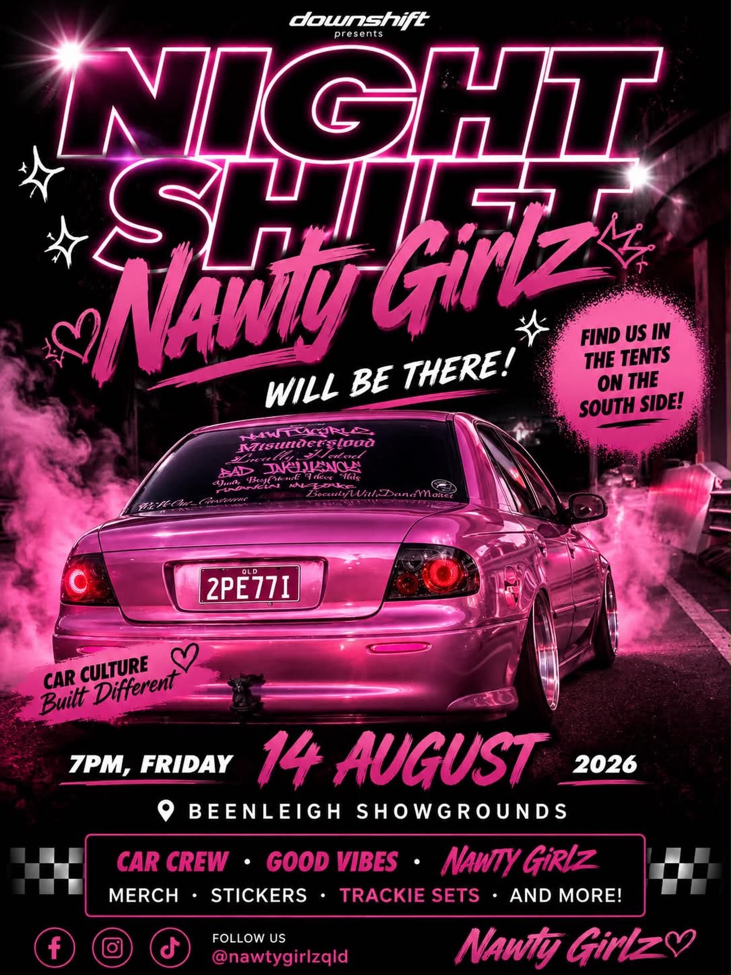 Night Shift — JDM/Muscle car meet in Brisbane, QLD on Friday 14 August 2026