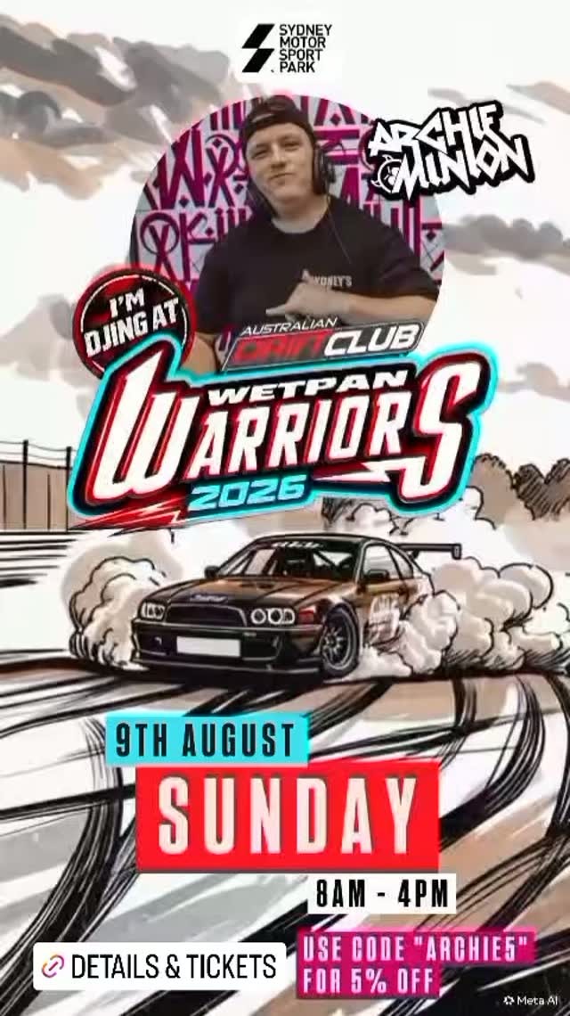 Wetpan Warriors 2026 — JDM track day in Sydney, NSW on Sunday 9 August 2026
