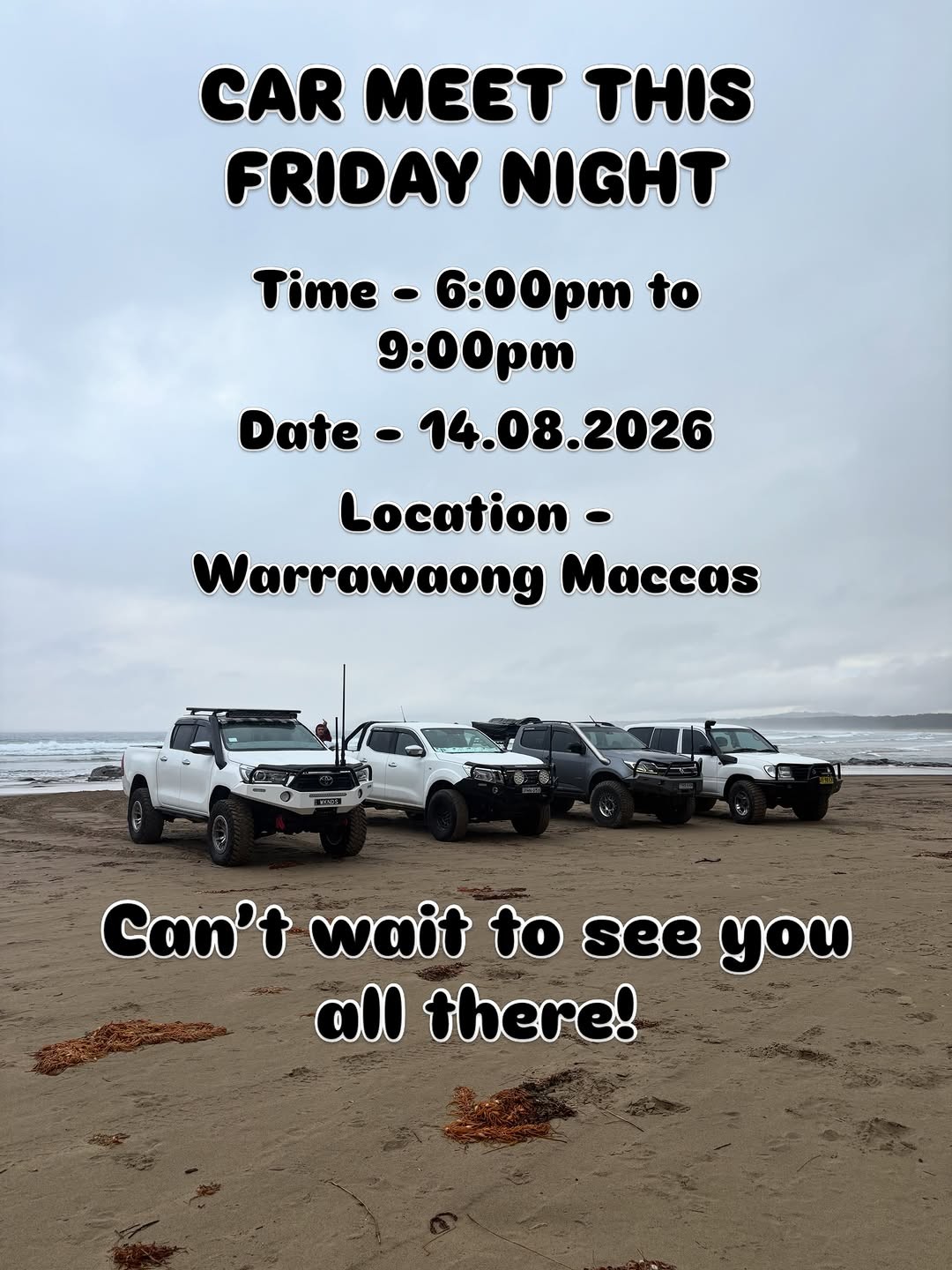 Warrawong Maccas Car Meet — 4x4 car meet in Wollongong, NSW on Friday 14 August 2026