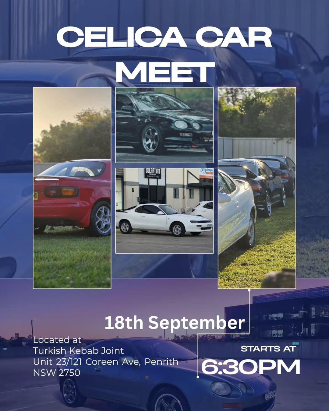 Celica Car Meet — JDM car meet in Sydney, NSW on Friday 18 September 2026