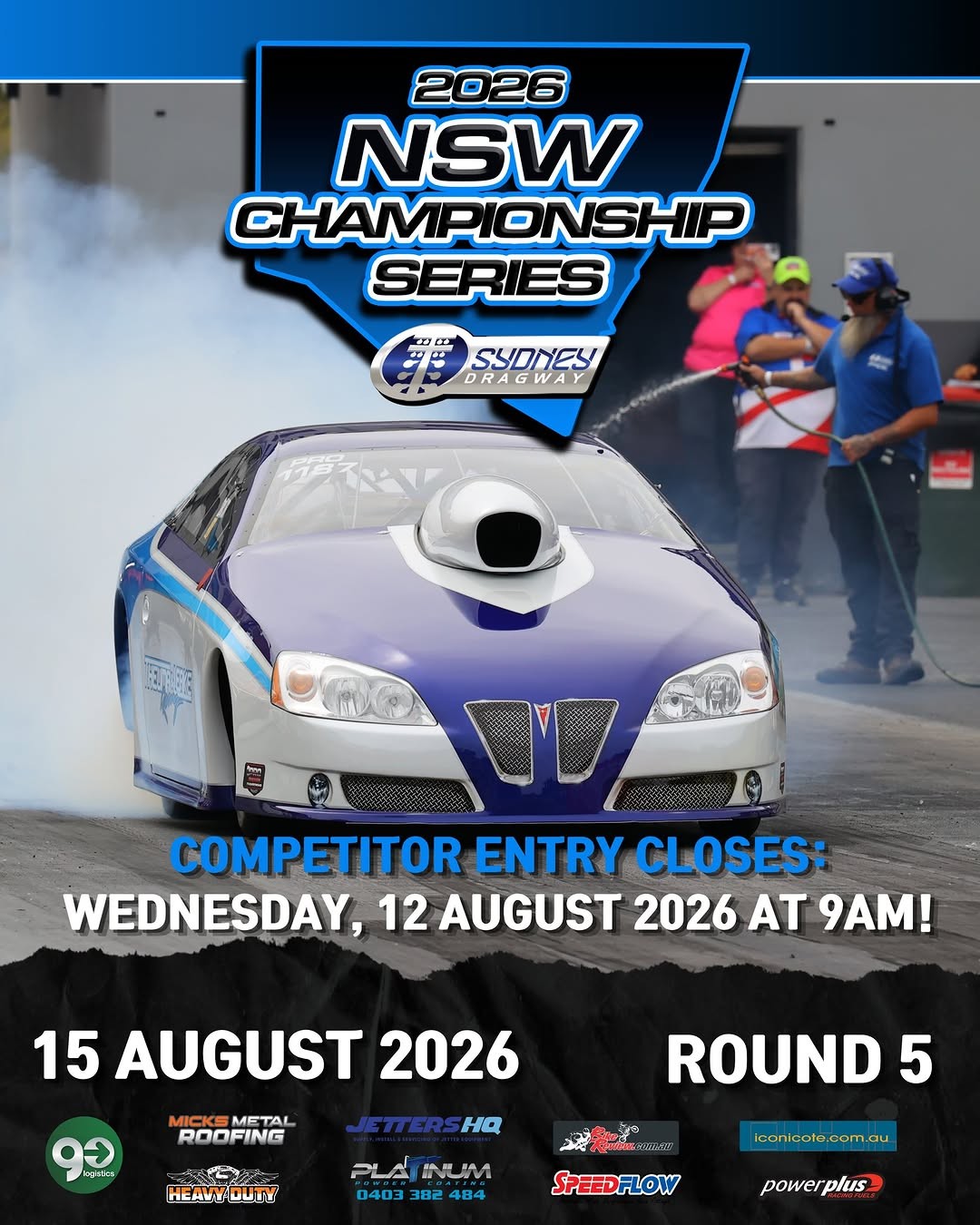 2026 NSW Championship Series Round 5 — Muscle track day in Sydney, NSW on Saturday 15 August 2026