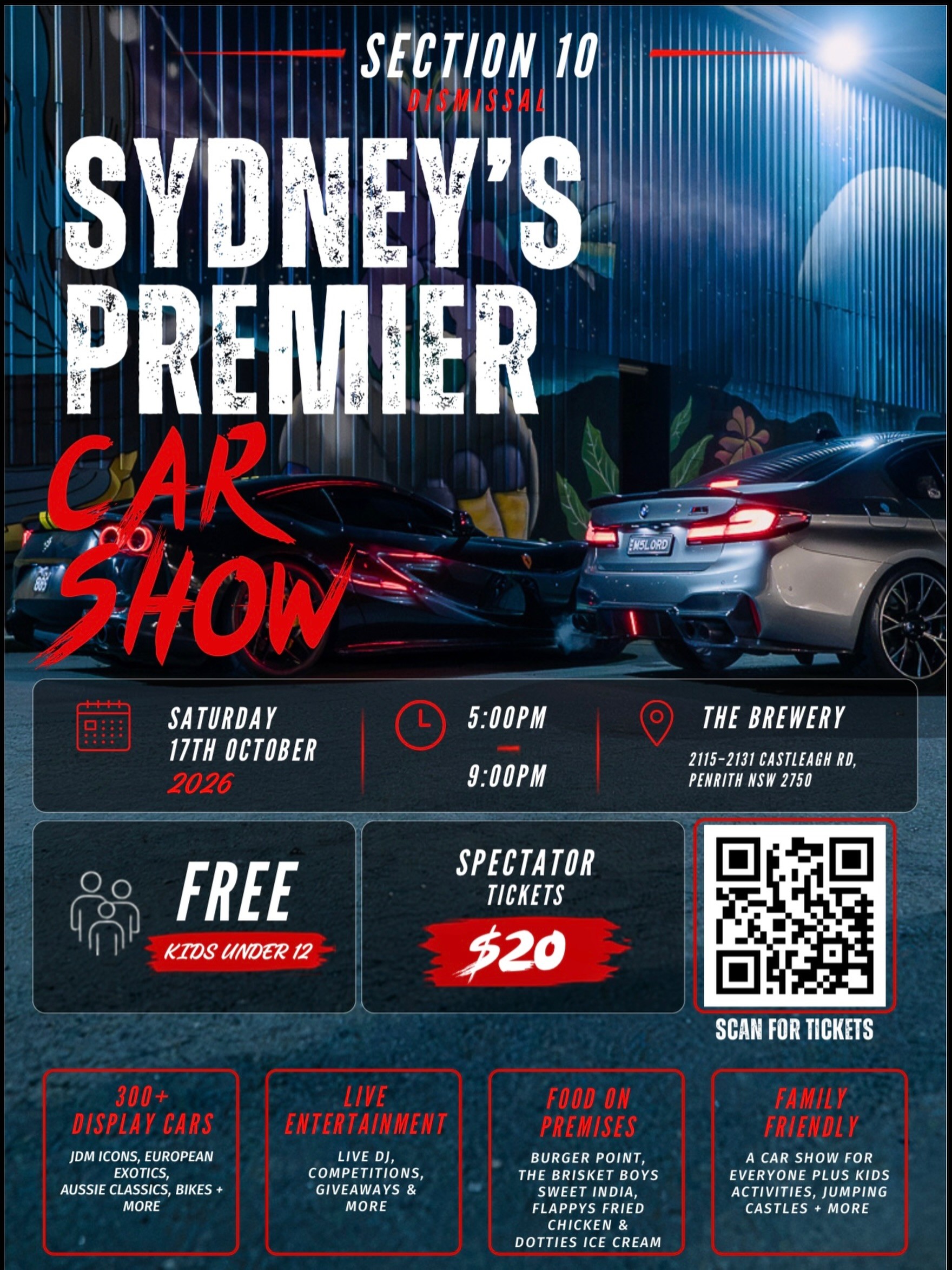 Section 10 Dismissal — Classic/Euro spectator event in Sydney, NSW on Saturday 17 October 2026