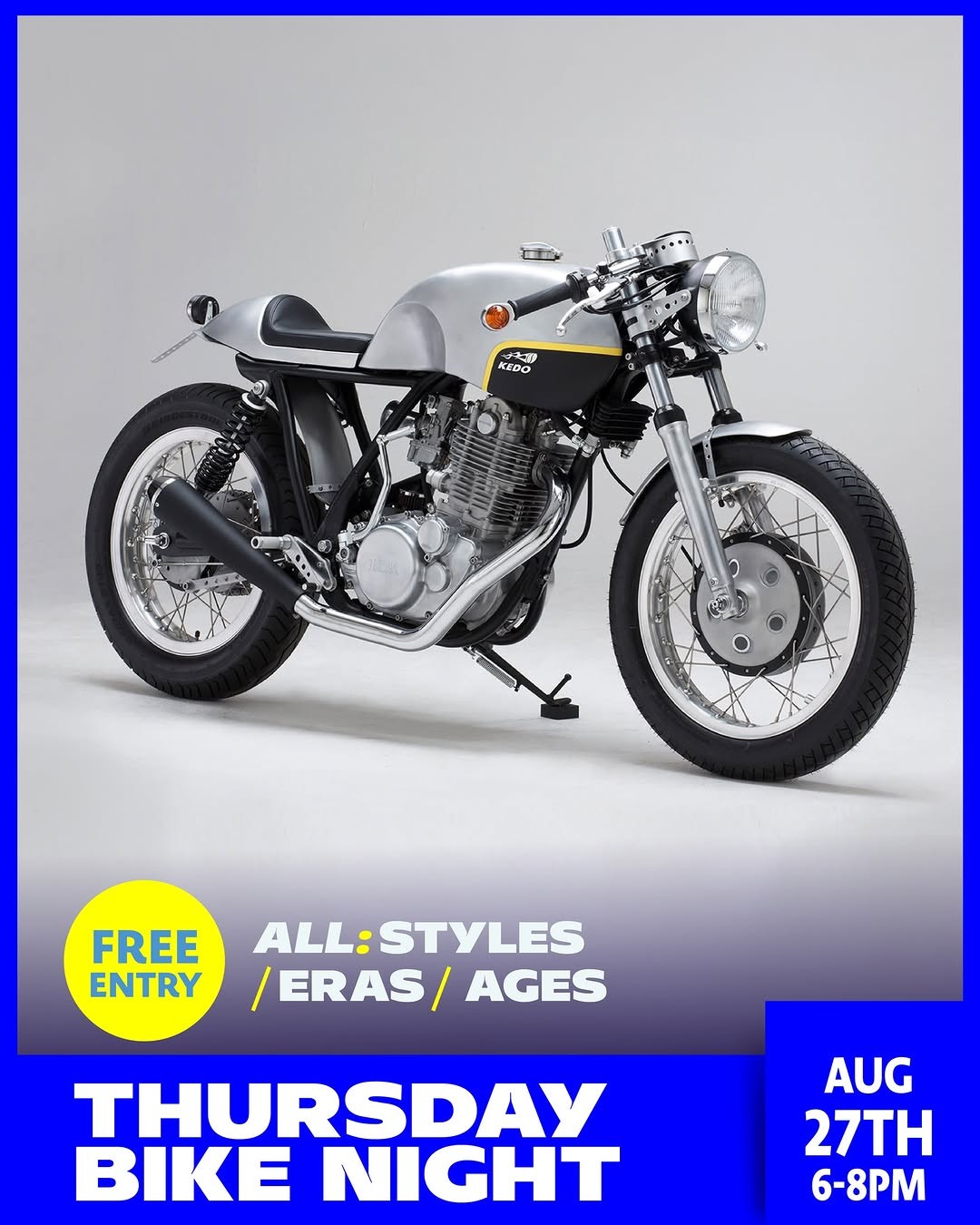 Thursday Bike Night — Classic car meet in Sydney, NSW on Thursday 27 August 2026