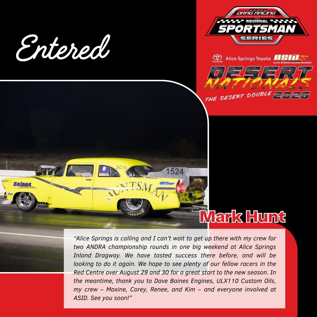 Alice Springs Toyota Desert Nationals — Muscle spectator event in Darwin, NT on Saturday 29 August 2026