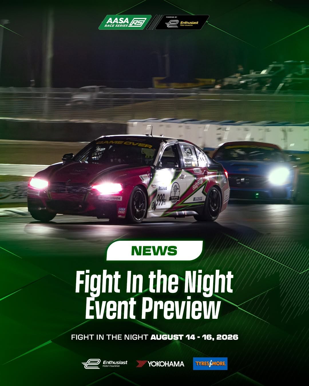 Fight In the Night — Euro/JDM spectator event in Brisbane, QLD on Friday 14 August 2026