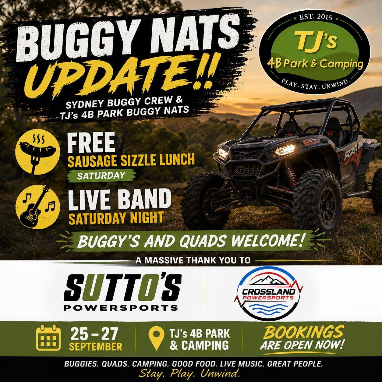 Buggy Nats — 4x4 spectator event in Sydney, NSW on Friday 25 September 2026