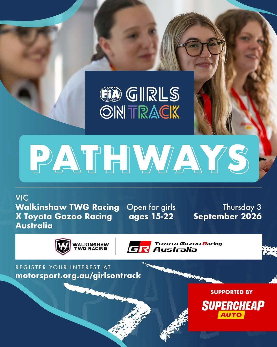 FIA Girls on Track Pathways — car meet in Melbourne, VIC on Thursday 3 September 2026