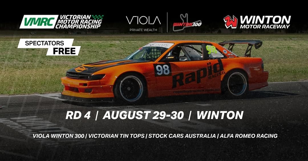 VMRC Round 4 & Viola Winton 300 — spectator event in Melbourne, VIC on Saturday 29 August 2026