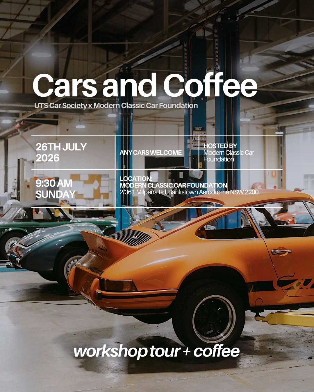 Cars and Coffee — Classic/JDM car meet in Sydney, NSW on Sunday 26 July 2026