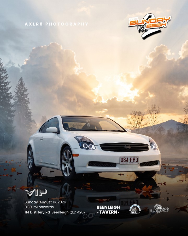 The Sunday Sesh Vol 2 — JDM/Muscle car meet in Brisbane, QLD on Sunday 16 August 2026