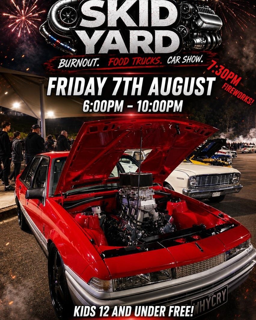 The Skid Yard — Muscle spectator event in Sydney, NSW on Friday 7 August 2026