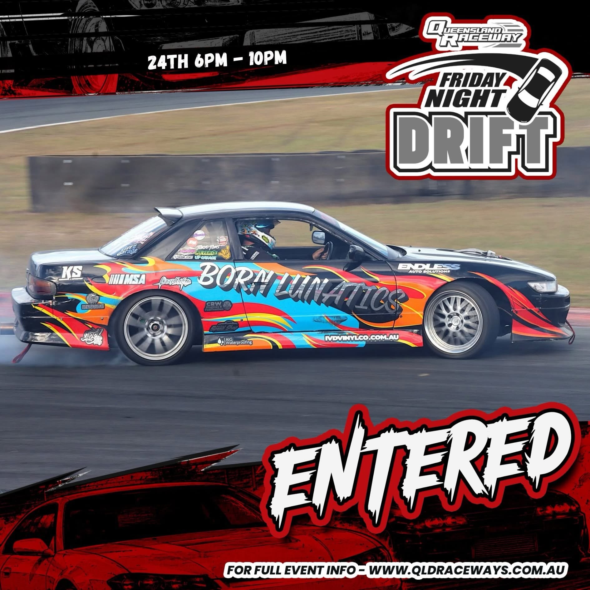 Friday Night Drift — JDM track day in Brisbane, QLD on Friday 24 July 2026