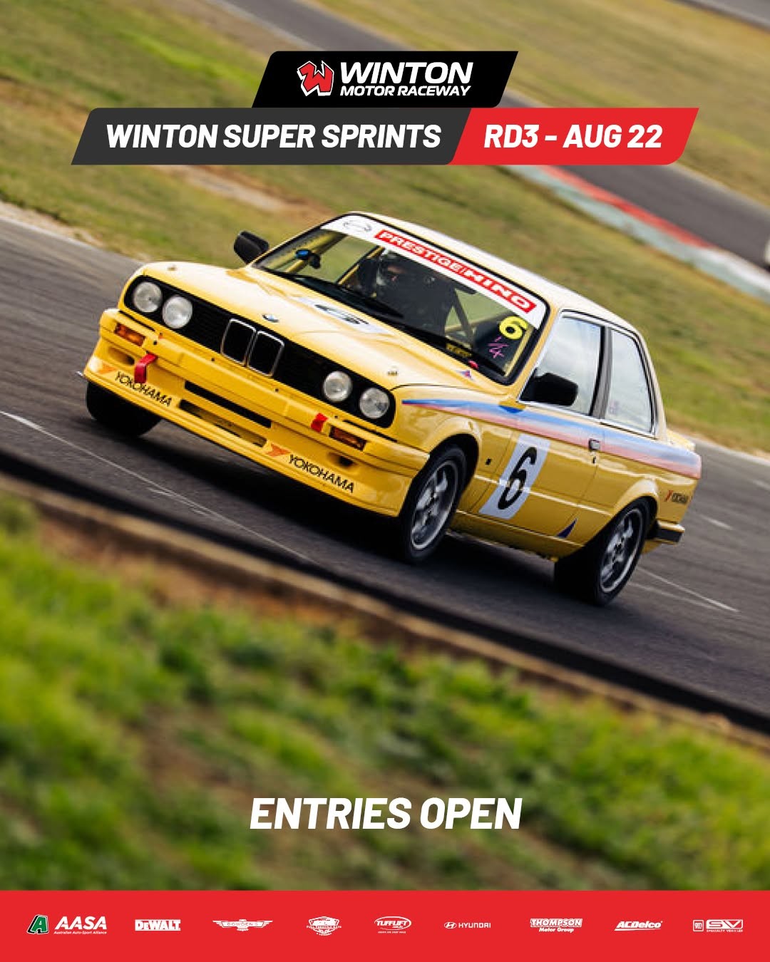 Winton Super Sprints RD3 — track day in Melbourne, VIC on Saturday 22 August 2026