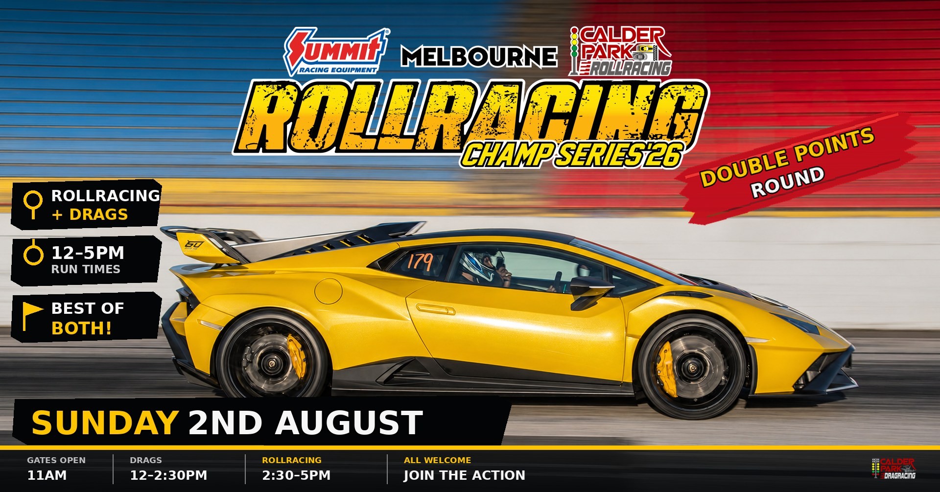 Summit RollRacing Champ Series '26 — Muscle track day in Melbourne, VIC on Sunday 2 August 2026