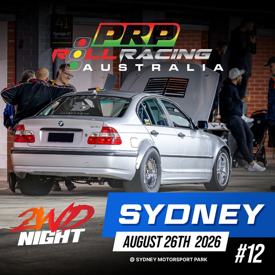 Roll Racing Australia 2WD Night — Euro/JDM track day in Sydney, NSW on Wednesday 26 August 2026